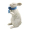 Set of 2 Rattan Wicker Bunny Figures with Ribbon by Valerie - White