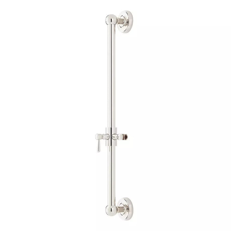 Signature Hardware 27 in. Traditional Slide Bar in Polished Nickel