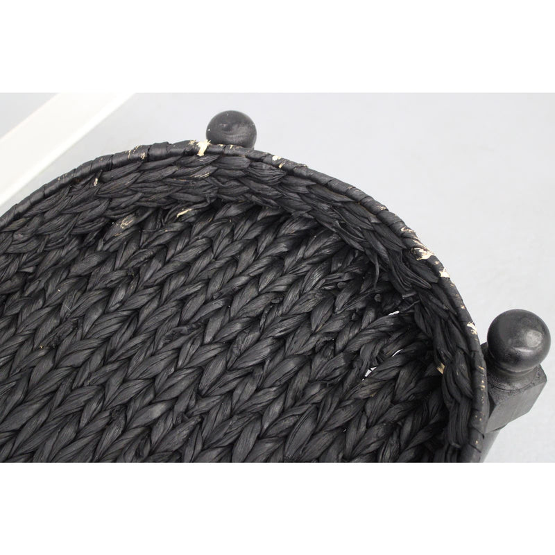 Oval Woven Tray Coffee Table by Valerie Black