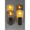 Luminara Flameless 5"&7" Smooth and Glitter 4-Pack Candle Set-Ivory