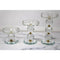 Set of 3 Faceted Glass Crystal Pedestals by Valerie- Gold