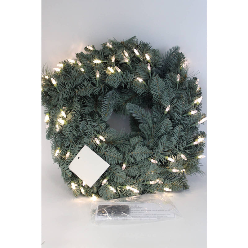 Bethlehem Lights 24" Overlit Wreath w/ Color Flip LEDs- Blue Spruce