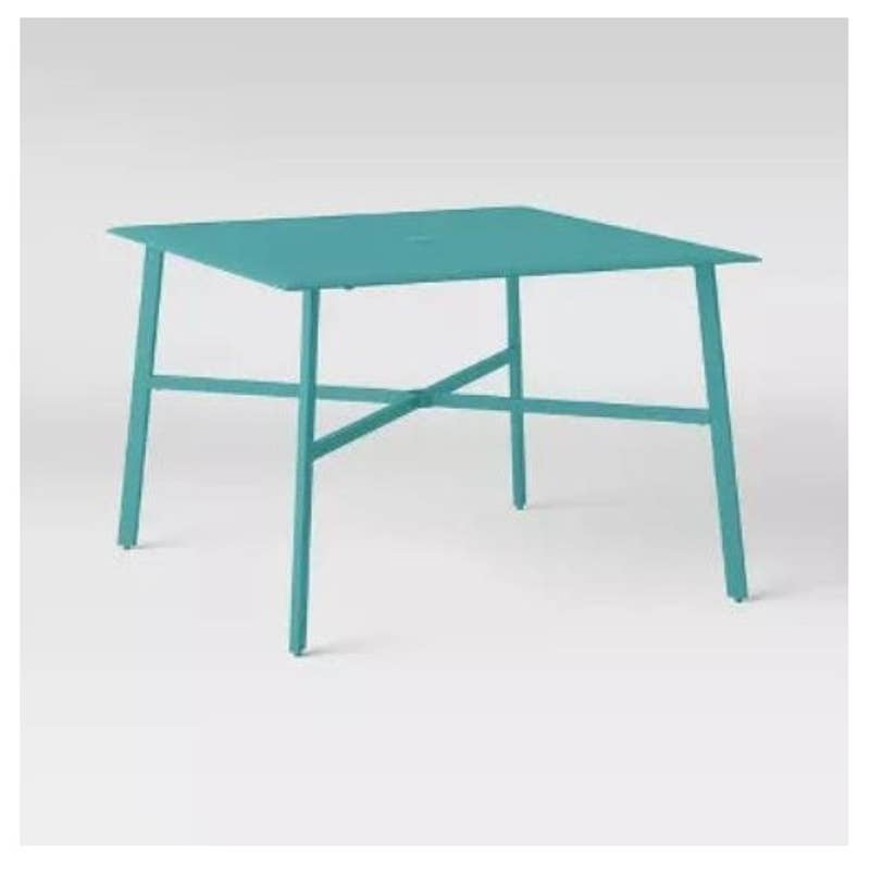 Fisher 4 Person Square Patio Dining Table - Aqua Green - Project 62