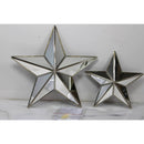 Simply Stunning Set of 2 Mirrored Stars by Janine Graff- Silver