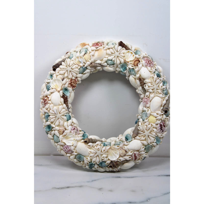 15.5" Decorative Seashell Wreath by Valerie