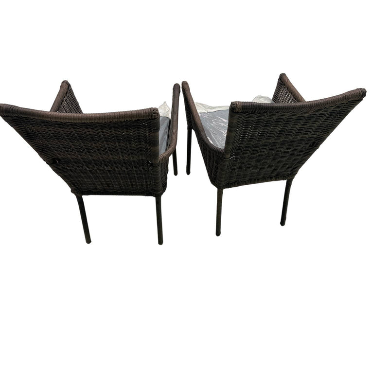 Monroe 2pk Patio Stack Dining Chairs - Gray - Threshold