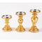 Set of 3 Illuminated Mercury Glass Pedestals by Valerie- Gold