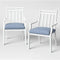 Fairmont 2pk Stationary Patio Dining Chairs - White/Chambray - Threshold