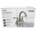Kohler Lilyfield K-R78046-4D-BN Centerset Bathroom Sink Faucet Brushed Nickel