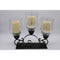 Illuminated Wrought Iron Scroll Centerpiece by Valerie- Bronze  Clear