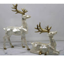 Set of 2 Capiz Pearlescent Deer by Valerie- Pearl