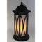 18" Indoor/Outdoor Flickering Flame Lantern by Valerie- Black