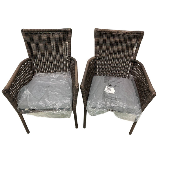 Monroe 2pk Patio Stack Dining Chairs - Gray - Threshold