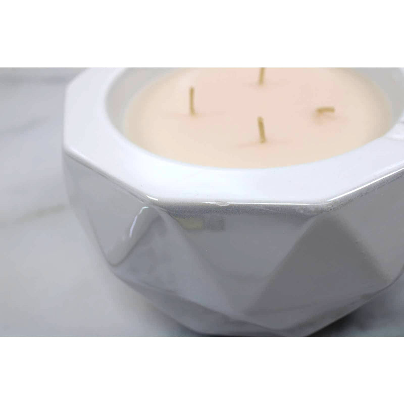 HomeWorx by Slatkin & Co. 14-oz Faceted Ornament Candle-White