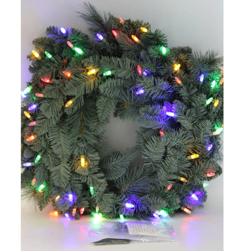 Bethlehem Lights 24" Overlit Wreath w/ Color Flip LEDs-Blue Spruce