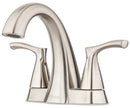 Pfister Masey Brushed Nickel 2-Handle 4-In Centerset Watersense Bathroom Sink Faucet with Drain with Deck Plate