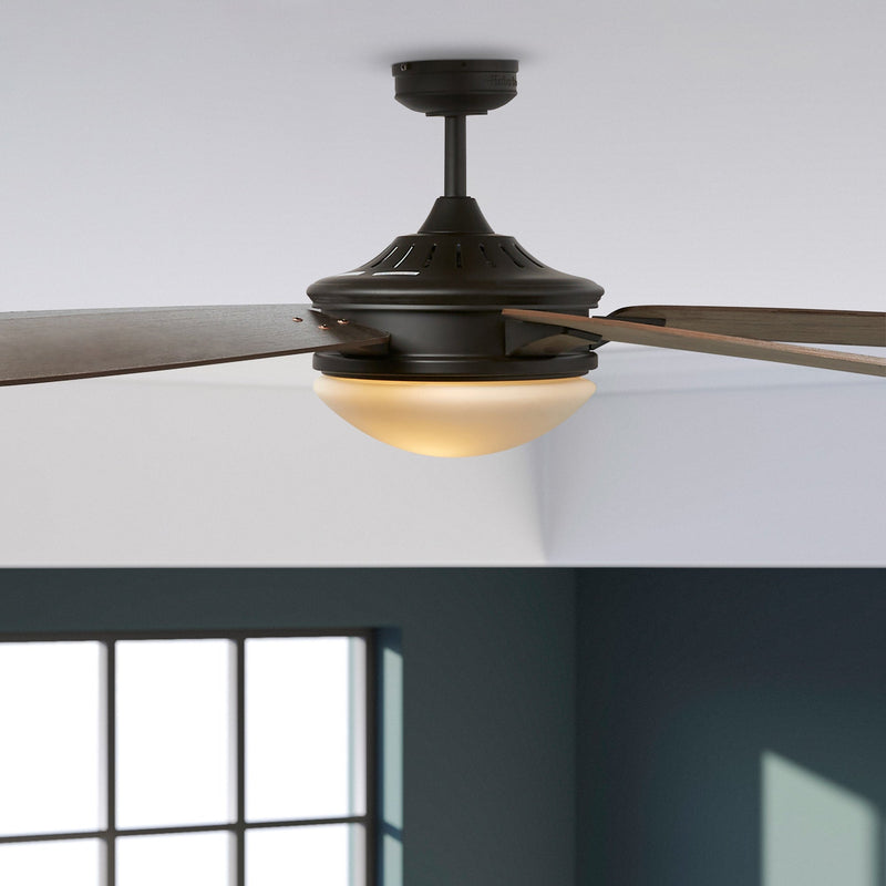 Harbor Breeze Oakham 70-In Bronze LED Indoor Ceiling Fan with Light Remote (5-Blade)