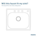Moen Hutchinson Spot Resist Stainless 2-Handle High-Arc Kitchen Faucet (Deck Plate Included)