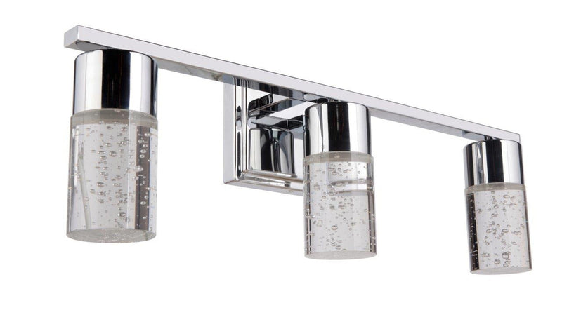 Allen + Roth Dunwynn 22-In 3-Light Chrome LED Modern/Contemporary Vanity Light Bar