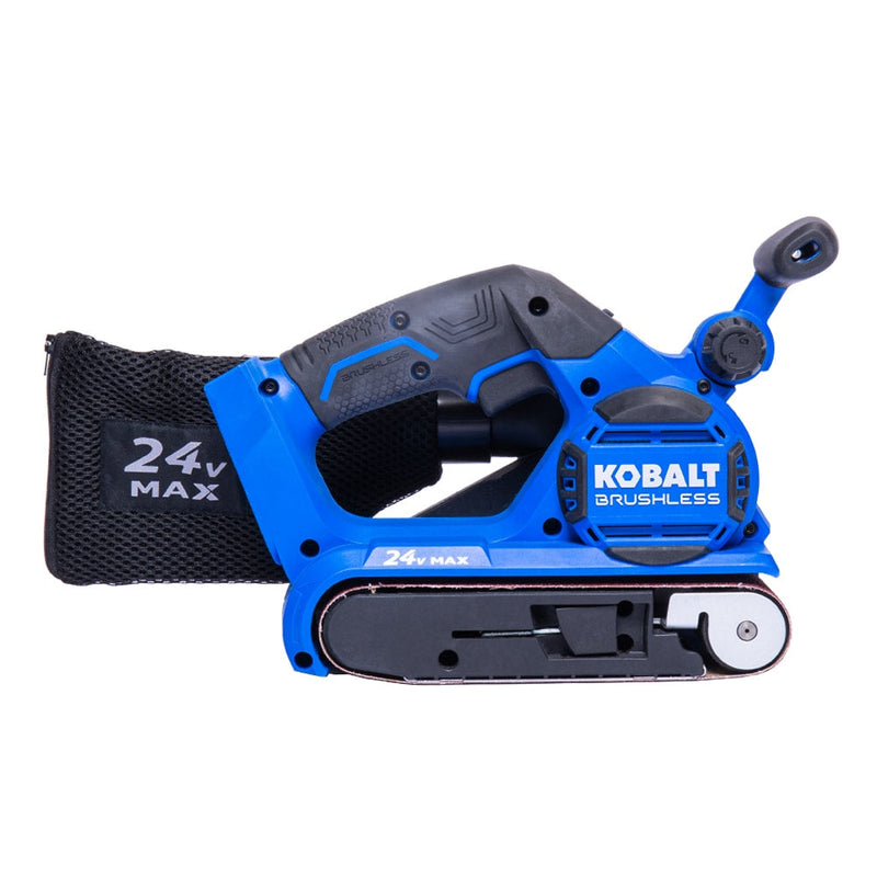 Kobalt Kobalt 24V MAX 24-Volt Brushless Cordless Variable Belt Sander with Dust Management