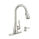 Moen Anabelle Spot Resist Stainless Single Handle Pull-Down Kitchen Faucet with Sprayer Function (Deck Plate Included)