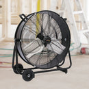Utilitech 24-In 2-Speed Indoor Black Industrial Fan
