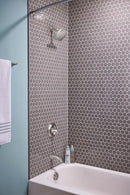 Moen Lindor Spot Resist Brushed Nickel 1-Handle Bathtub and Shower Faucet Valve Included