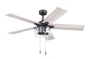 Harbor Breeze Hathaway 52-In Matte Black LED Indoor Ceiling Fan with Light (5-Blade)