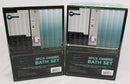 Lot Of 2 ESSENTIAL SPA 3 pcs Ombre Bath Set Shower Curtain, Liner, 12 Metal