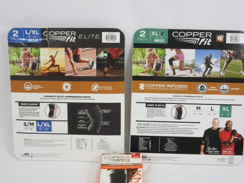 Lot Of 2 Copper Fit Knee Sleeves  2 pack